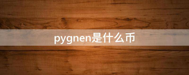 pygnen是什么币 pygnen是什么币值多少人民币