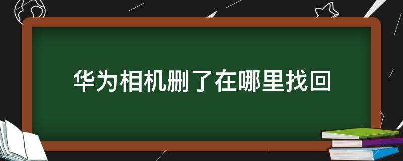 华为相机删了在哪里找回（华为相机删掉了哪里找回来?）