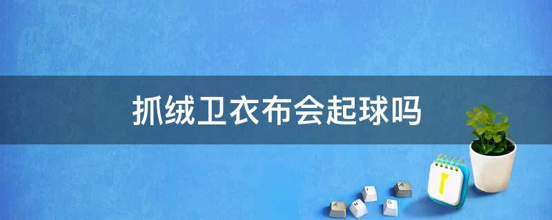 抓绒卫衣布会起球吗（抓绒面料会不会起球）