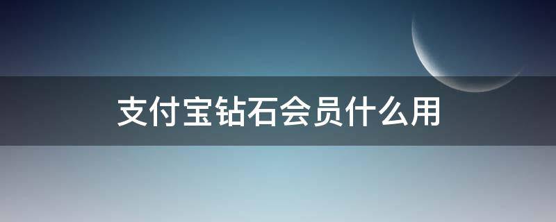 支付宝钻石会员什么用 支付宝钻石会员有用吗