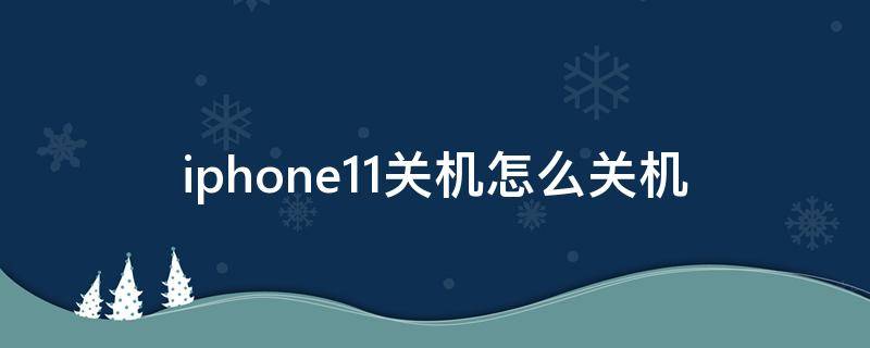 iphone11关机怎么关机（iPhone11 如何关机）