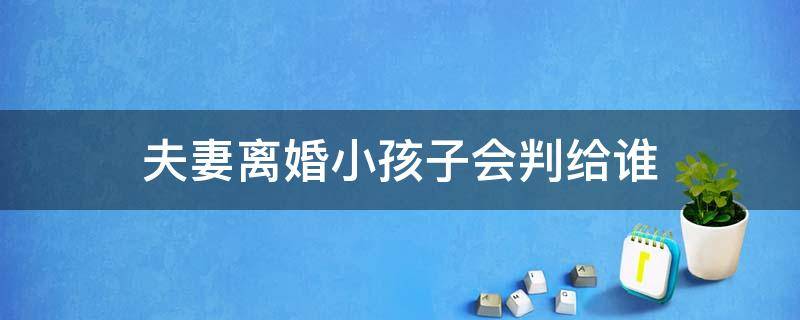 夫妻离婚小孩子会判给谁（夫妻离婚孩子一般判给谁了）