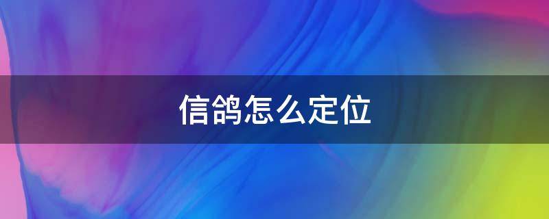 信鸽怎么定位（信鸽如何定位）