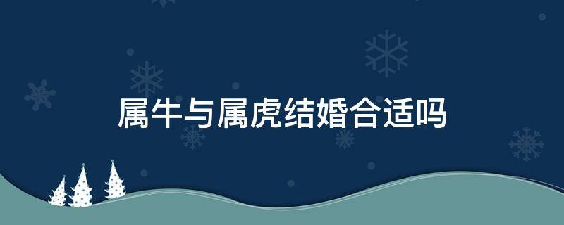 属牛与属虎结婚合适吗 属虎和属牛结婚合适吗