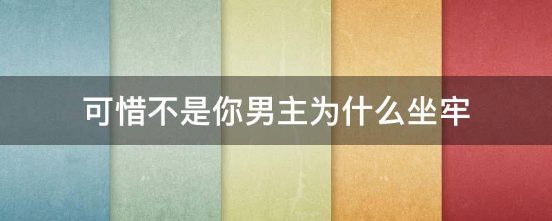 可惜不是你男主为什么坐牢（可惜不是你中男主为什么坐牢）