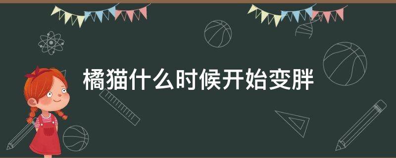 橘猫什么时候开始变胖 橘猫到底能长多胖