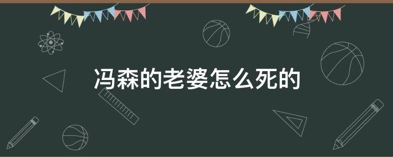 冯森的老婆怎么死的 冯森妻子的死