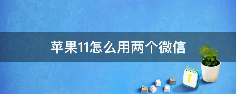 苹果11怎么用两个微信 苹果11怎么用两个微信号