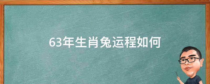 63年生肖兔运程如何（63年生肖兔今天的财运如何）