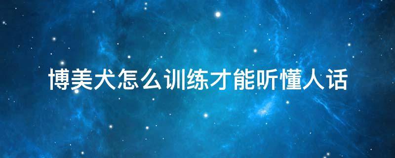 博美犬怎么训练才能听懂人话（博美犬怎么训练才能听懂人话视频）