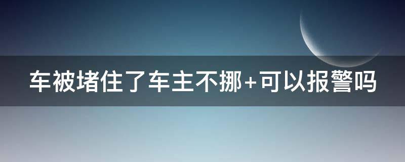 车被堵住了车主不挪 车被堵住了车主不挪 可以报警吗