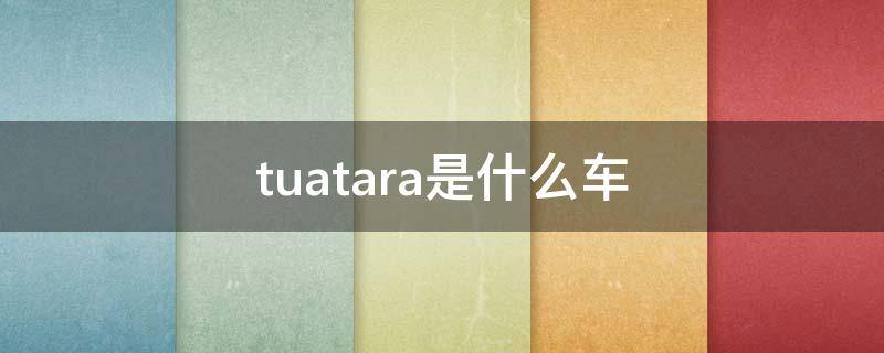 tuatara是什么车 tuatara是什么牌子的车