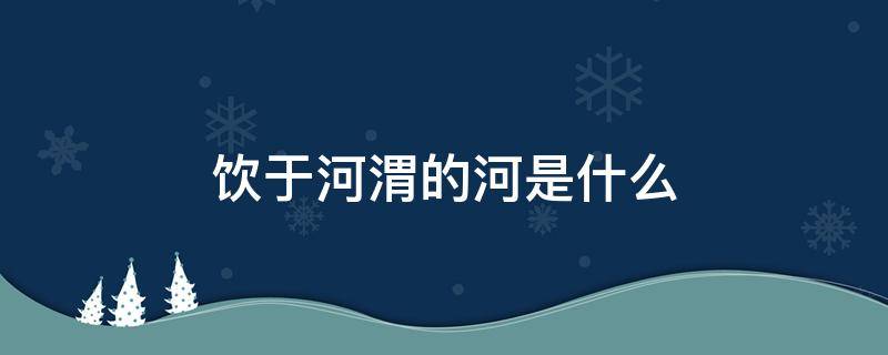 饮于河渭的河是什么 饮于河渭的河指什么