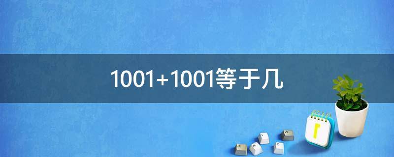 1001+1001等于几（1001+1001加1001+1001等于几）