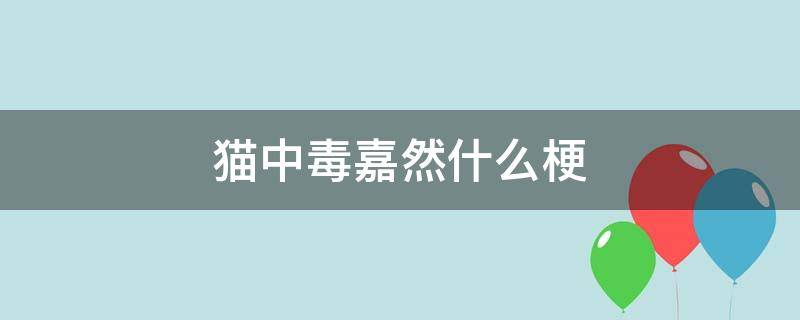 猫中毒嘉然什么梗 如何评价嘉然猫中毒