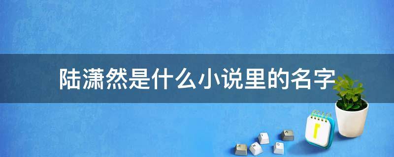 陆潇然是什么小说里的名字（男主叫陆潇然的小说）