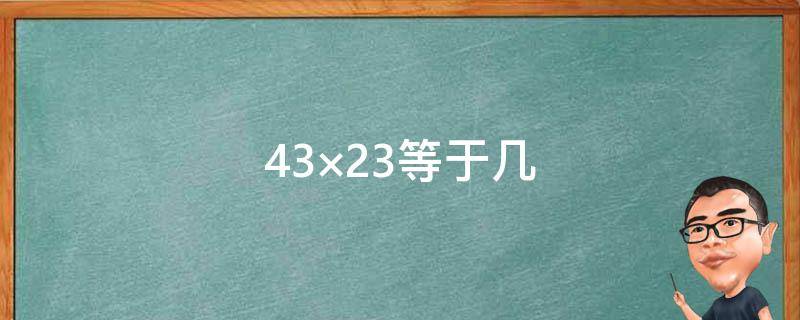 43×23等于几