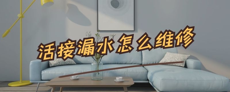 活接漏水怎么维修（活接漏水怎么办）