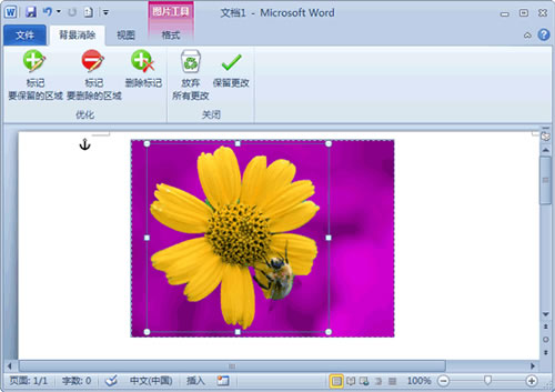 word2010怎么去除图片背景