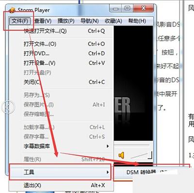 风暴播放器使用DSM转换器图文教程