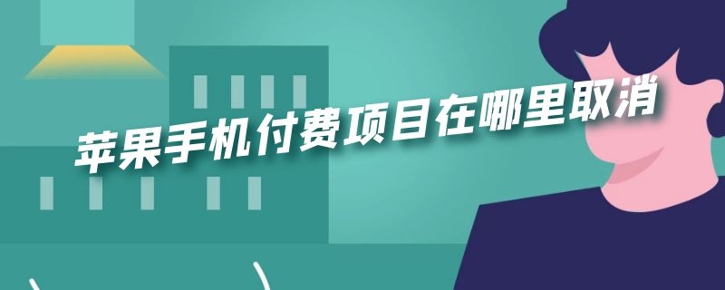 苹果手机付费项目在哪里取消（苹果手机付费项目在哪里取消订阅）