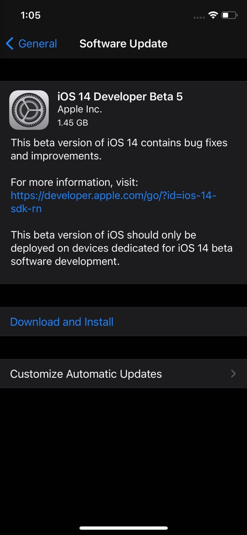 iOS14Beta5更新了什么内容（ios14.7beta5更新了什么）